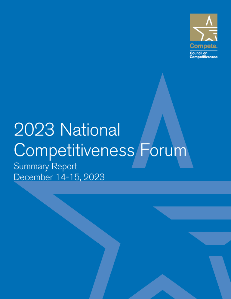 2023 National Competitiveness Forum Summary Report - Compete