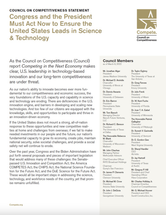 Newsletter Competing in the Next Economy